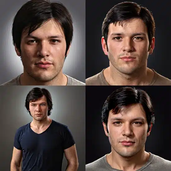 Examples of JuggernautXL generating realistic images of a man