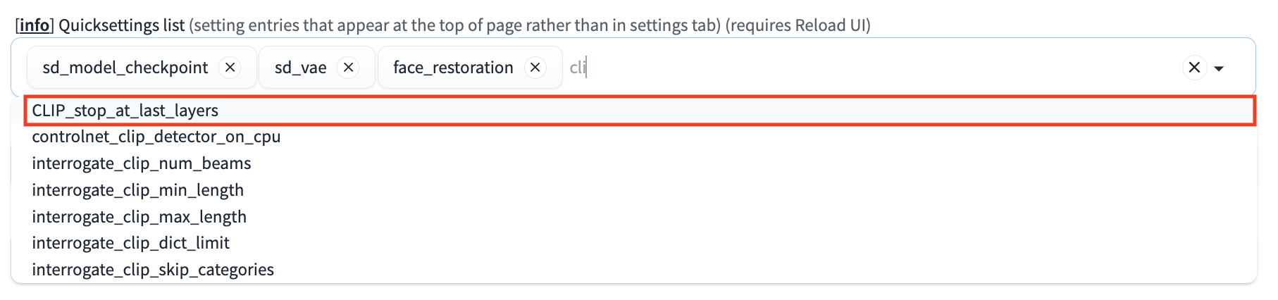 Adding Clip Skip Setting To Automatic1111 Webui
