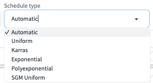 Schedule types parameter