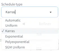 schedulers in stable diffusion setting